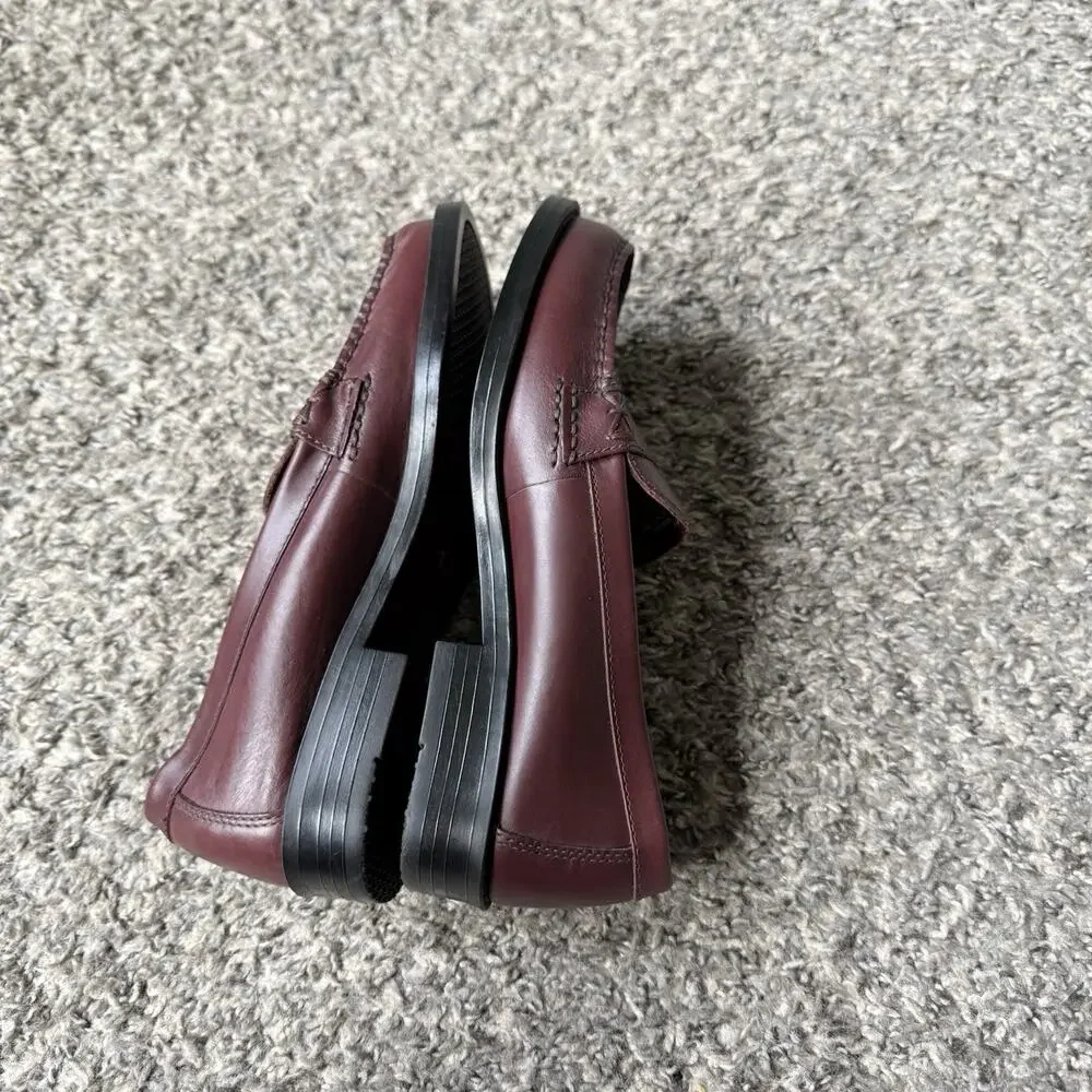 WHITE MOUNTAIN Women's Keeper Penny Loafer Red Leather Size 6.5 M Shoe New